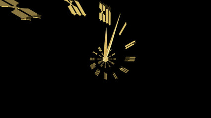 Classic gold spiral 3D render