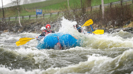 Whitewater adventure on a wild river in Norway