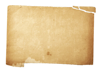 background of empty stained old paper, top view