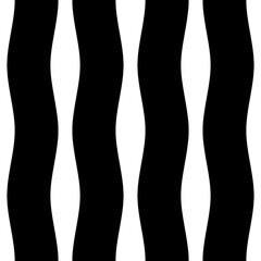 Wavy lines ornament. Seamless pattern. Jagged stripes motif. Waves ornate. Curves image. Linear background. Geometrical digital paper, textile print, web design, striped illustration. Vector