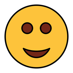 Filled color outline style emoji smile.