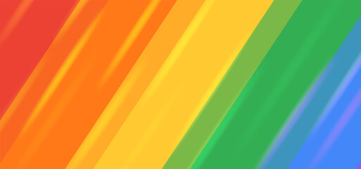 Abstract rainbow colored diagonal stripes. Bright background for flyers, banners, wallpaper