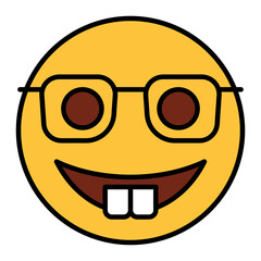Filled color outline style emoji happy.