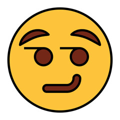 Filled color outline style emoji wink.
