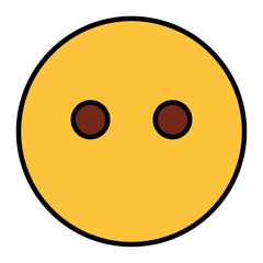 Filled color outline style emoji eye.