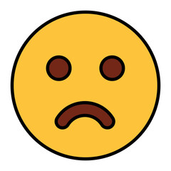 Filled color outline style emoji sad.