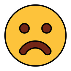 Filled color outline style emoji sad.