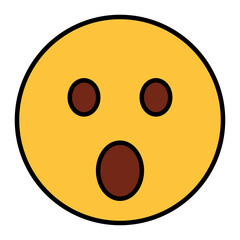 Filled color outline style emoji shock.