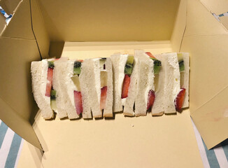 Obraz na płótnie Canvas Japanese sandwich in a box