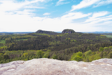 beautiful landscape view from the top of a mountain