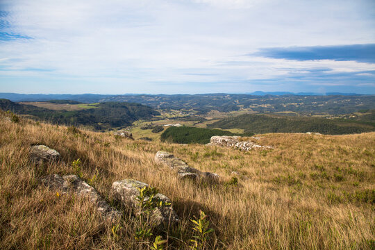 Paisagem rural da serra catarinense no Brasil