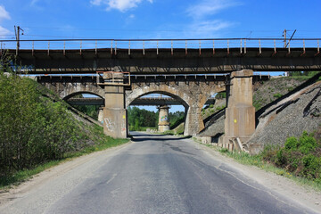 Railway viaduct over the road
