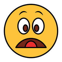 Filled color outline style emoji shock.