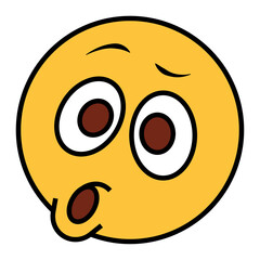 Filled color outline style emoji shock.