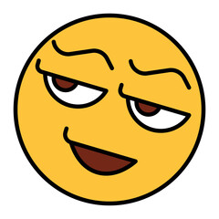 Filled color outline style emoji 