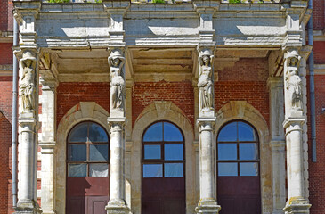 The palace of the Dashkovs' estate was built by the architect Vasily Bazhenov in the second half of the 18th century. The building is built in the style of ecle. Russia, Moscow  region, May 2021.