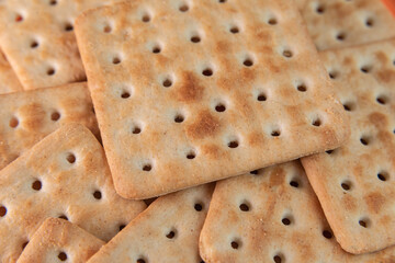 Salt crackers on the orange background