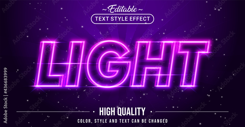 Aufkleber Editable text style effect - Light text style theme.