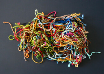 embroidery thread of any color, close-up