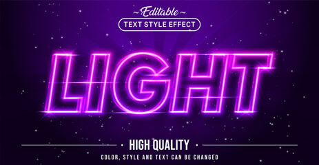Obraz premium Editable text style effect - Light text style theme.