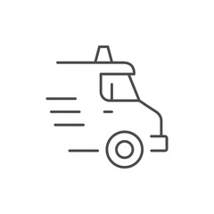 Ambulance car line outline icon