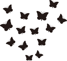 Butterfly set, icon vector illustration sign