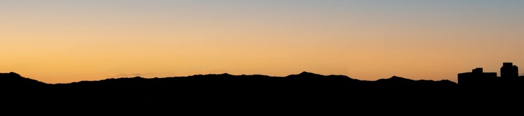 sunset over the city