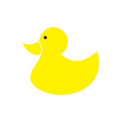 Rubber duck yellow icon vector illustration sign