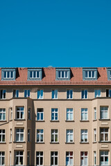 Fototapeta na wymiar house facade, residential building exterior, real estate -