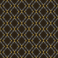 Background pattern with decorative vintage style ornament on a black background, wallpaper. Seamless pattern, texture. Vector illustration