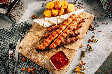 Cooked meat on a plate