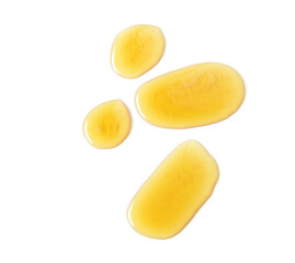 Honey drops set and collection isolated on white background