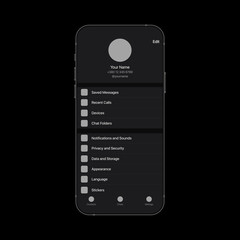 User Interface in Messenger. Account Profile In Texting App. Vector illustration