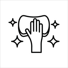 Sponge icon. Simple illustration of sponge vector icon for web on white background. color editable