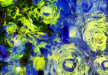 Abstract oil painting background Impressionist style illustrated to create designs.