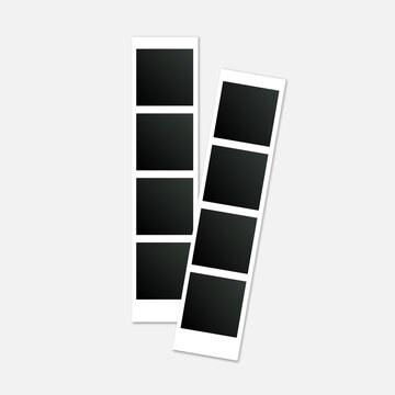 Two blank photo booth strip icon. Clipart image isolated on white background