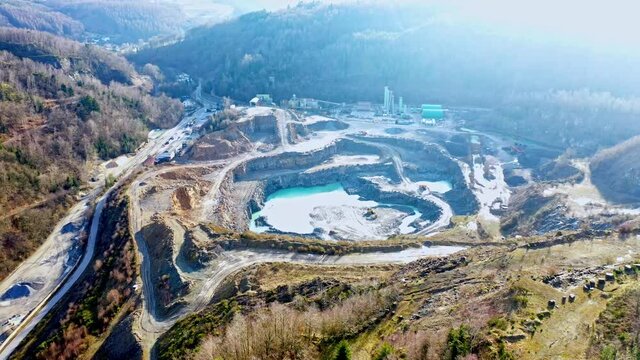Basalte quarry Oberberg, North Rhine-Westpahlia, Germany