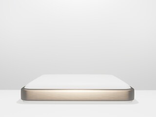 Scene with podium for mock up presentation in minimalism style with copy space, 3d render abstract background