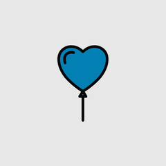 Vector illustration of heart shaped balloon 