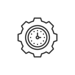 Time management line icon