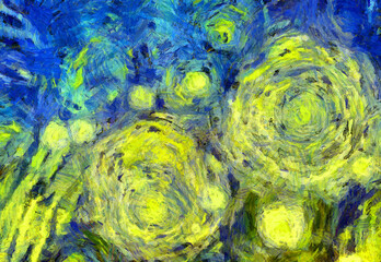Abstract oil painting background Impressionist style illustrated to create designs.