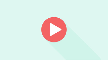 動画・音楽などの再生ボタンのアイコン：赤丸に白矢印 - HDV720比率