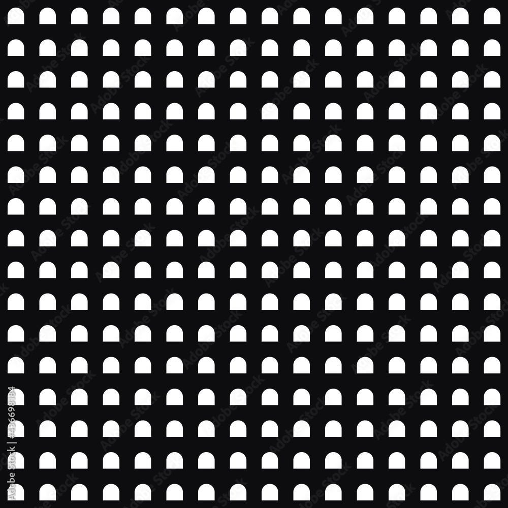 Poster Arcs mesh pattern. Same simple shapes ornament. Vector.