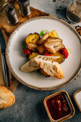 Cooked meat on a plate