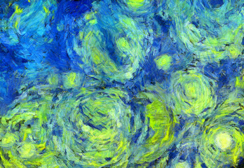Fototapeta premium Abstract oil painting background Impressionist style illustrated to create designs.
