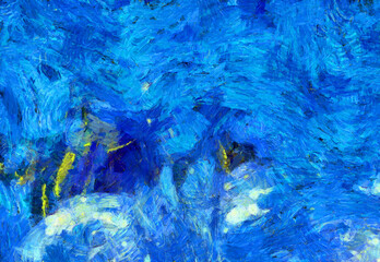 Abstract oil painting background Impressionist style illustrated to create designs.