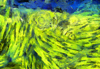 Abstract oil painting background Impressionist style illustrated to create designs.