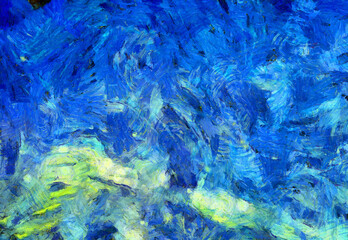 Abstract oil painting background Impressionist style illustrated to create designs.