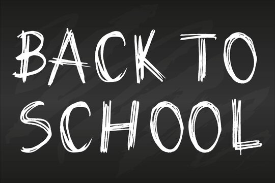 Free hand drawing of school blackboard sign Back to school. Simple flat illustration