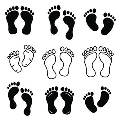footprint icon. symbol set symbol vector elements for infographic web.
